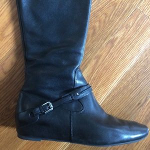 Via Spiga Black Soft Leather Knee-high Boots